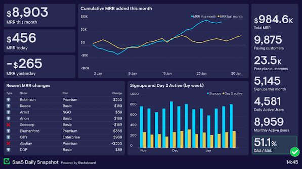 SaaS Solution Dashboard